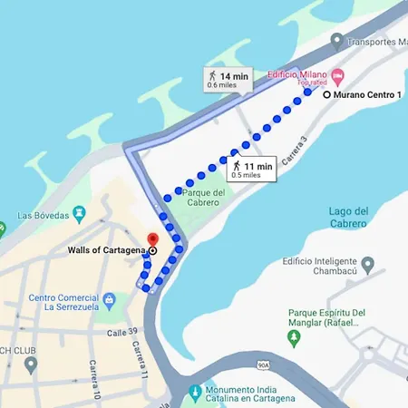 Walk To Old Pool Ocean View 1br Cartagena